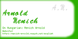 arnold menich business card